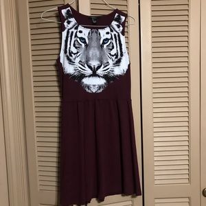 Maroon Tiger Forever 21 Dress